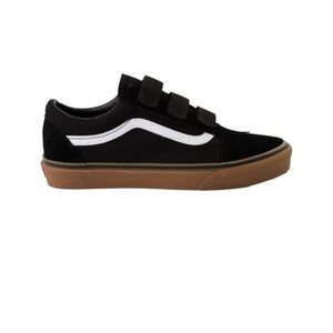 Vans old Skool classic Black and White Velcro Sneakers size 5 men, 6.5 woman